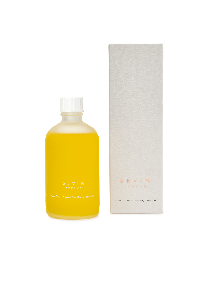 Sevin London CORAL CLAY FACE, BODY & HAIR OIL 100ml - ОЛІЯ ДЛЯ ОБЛИЧЧЯ, ТІЛА ТА ВОЛОССЯ